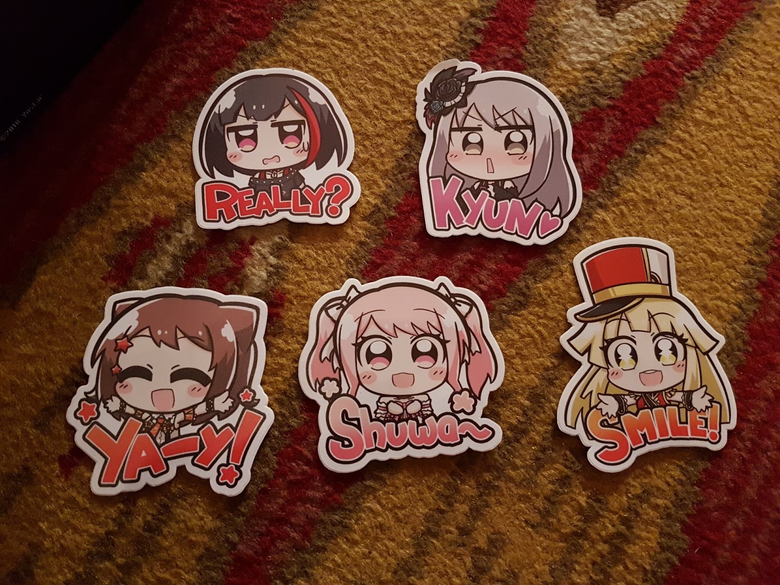 photo showing stickers